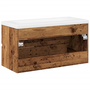 antik fa színű mosdószekrény beépített mosdóval 91x39,5x49 cm