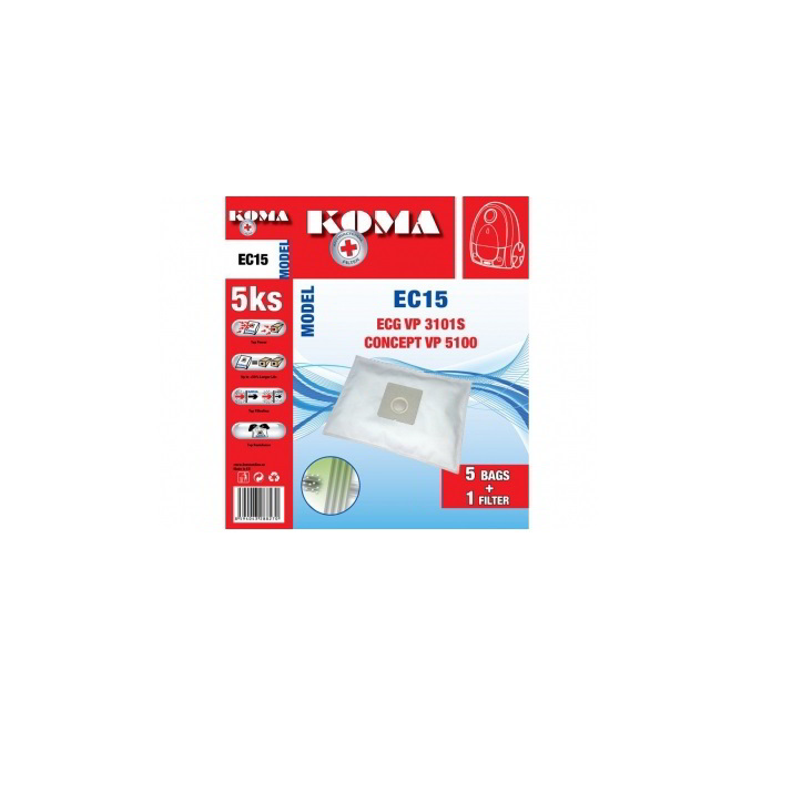 Koma EC-15 Microfilteres Porzsák (5 db / csomag) (EC-15)