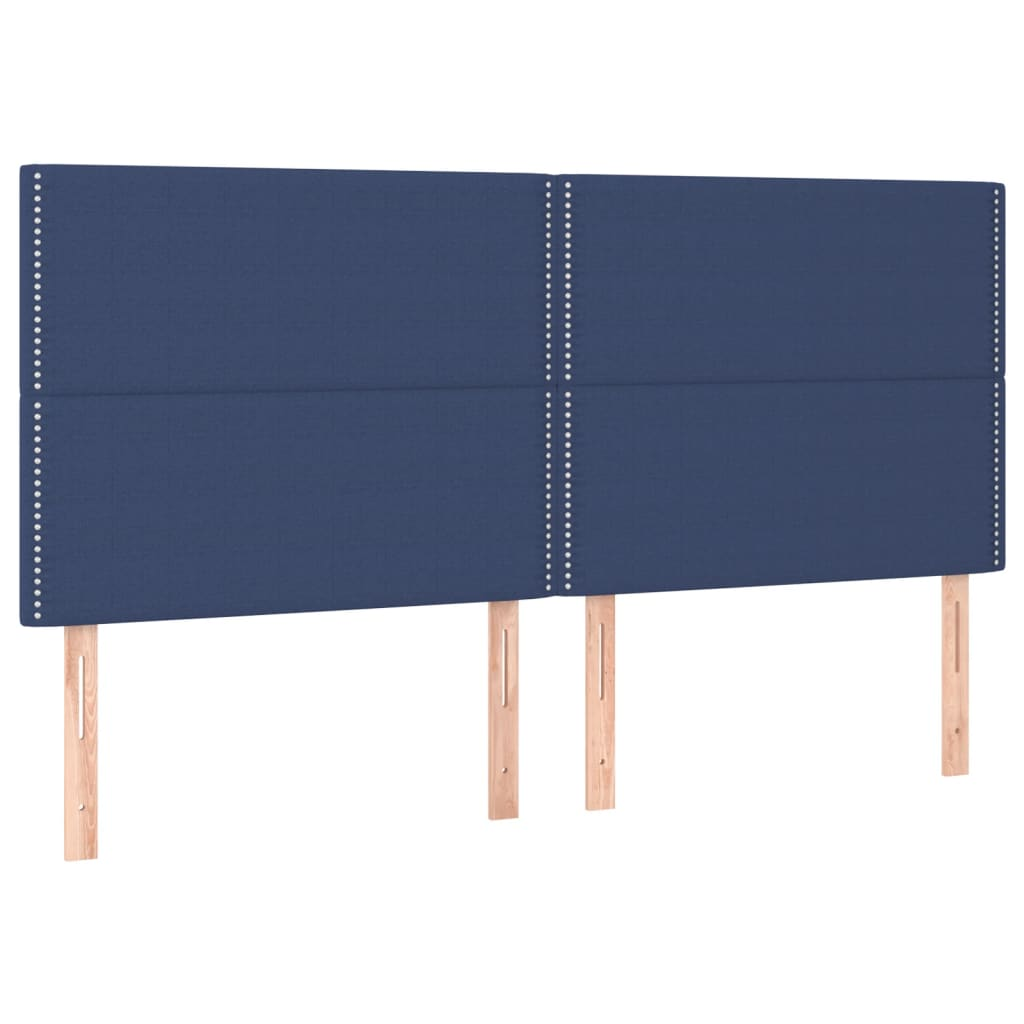 4 db kék szövet fejtámla 80 x 5 x 78/88 cm (3116204)