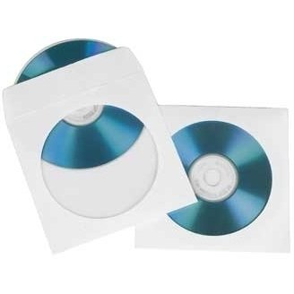 Hama CD Paper Sleeves, white, 50 pcs/Pack 1 dischi Bianco