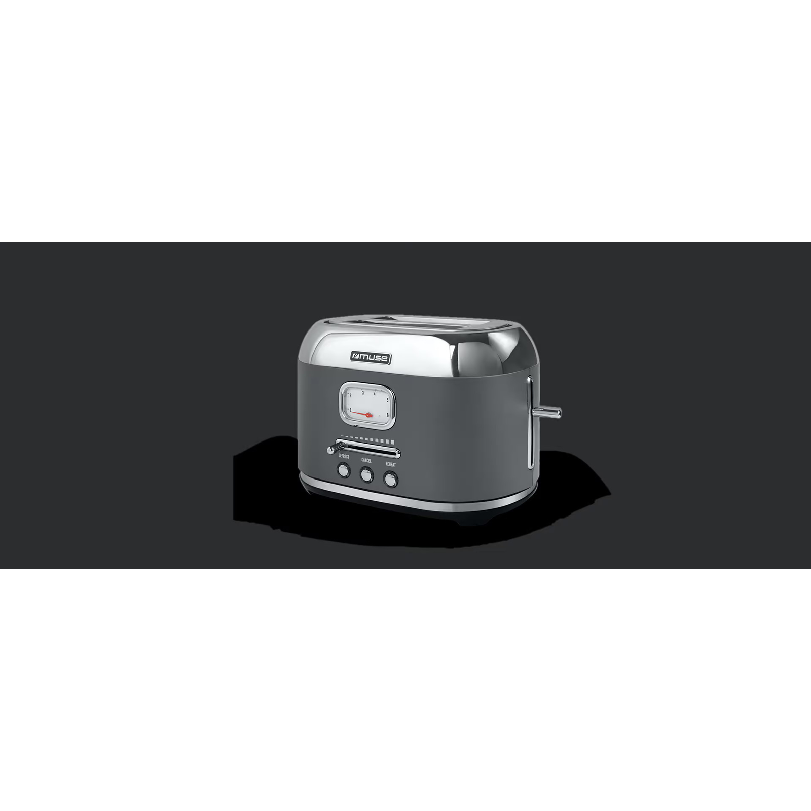 Muse MS-120DG 2 szeletes kenyérpirító 1000W - Szürke (MS-120DG)