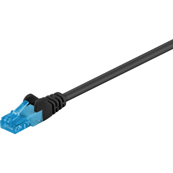 Goobay U/UTP CAT6a Patch kábel 0.25m - Fekete