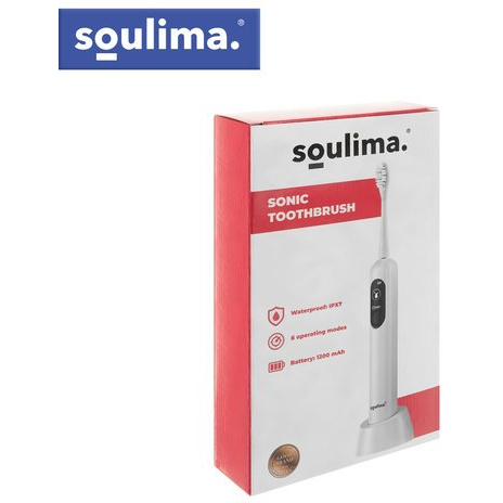 Sonická elektrická indukčná zubná kefka Soulima s 6 koncoviek