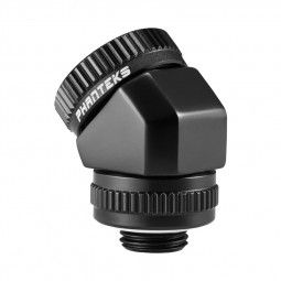 PHANTEKS Glacier Rotary Hard-Tube Fitting 16mm 45 fokos G1/4 fekete