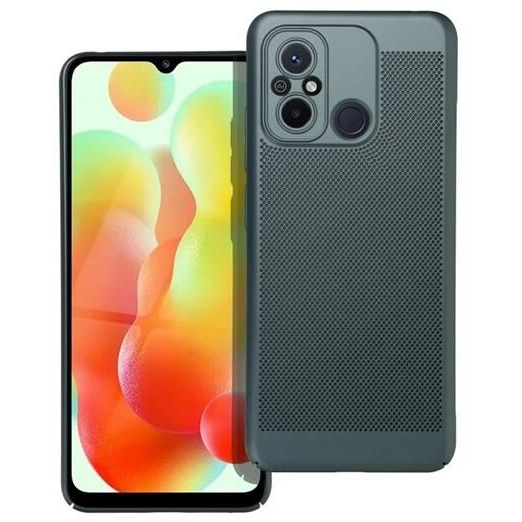 Gigapack Xiaomi Redmi 12C légáteresztő, lyukacsos műanyag tok sötétzöld (GP-142655) (GP-142655)