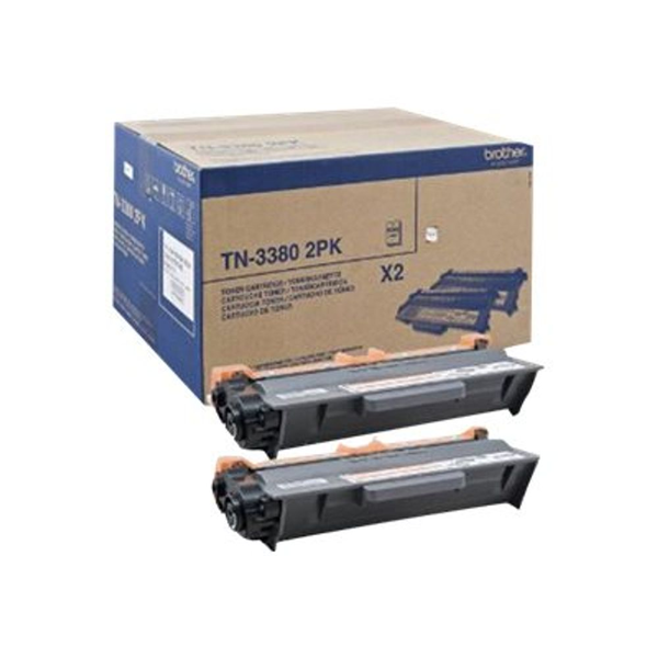 Brother TN-3380TWIN tonerpatron 2 stk Original Sort