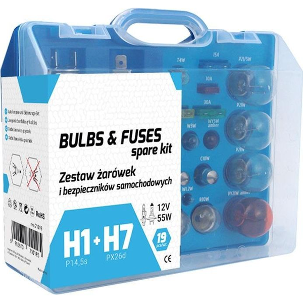 Amio Izzó Készlet 18 db-os H1+H7