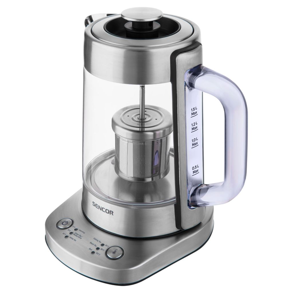 Elektrická varná konvice Sencor SWK 1500 W 1,5 l stříbrná/šedá