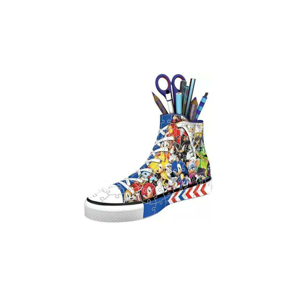 Ravensburger 11593 - Sonic a Sündisznó tolltartó Tornacipő 3D Puzzle 108 darabos