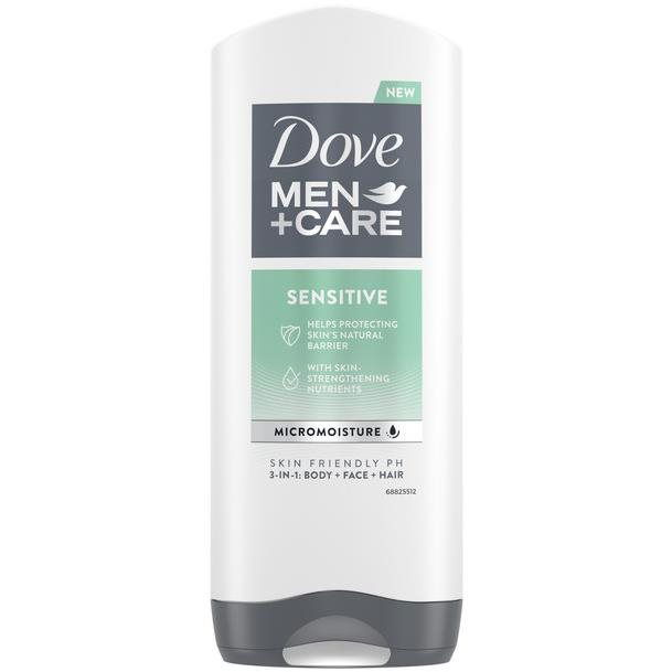 DOVE Men Sensitive Tusfürdő 400 ml (8720181225451)
