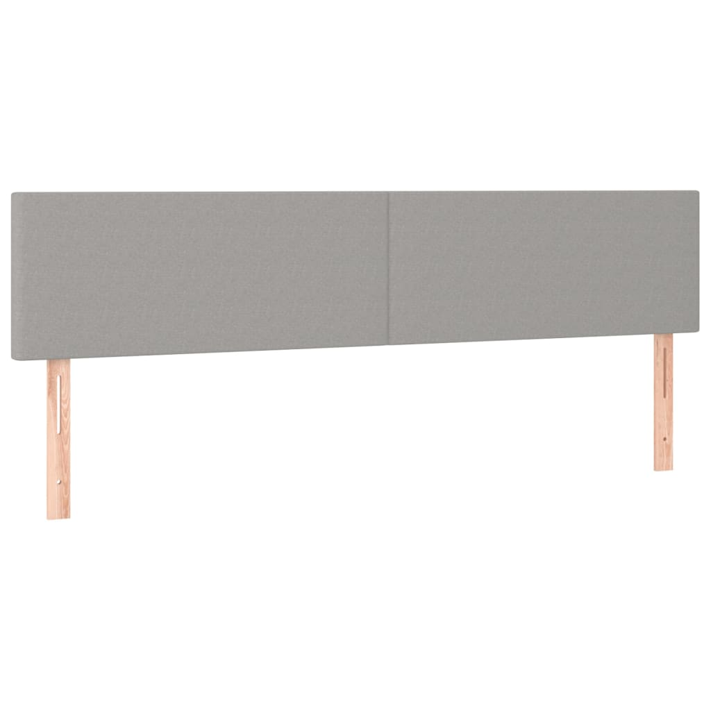 2 db világosszürke szövet fejtámla 90x5x78/88 cm (345824)