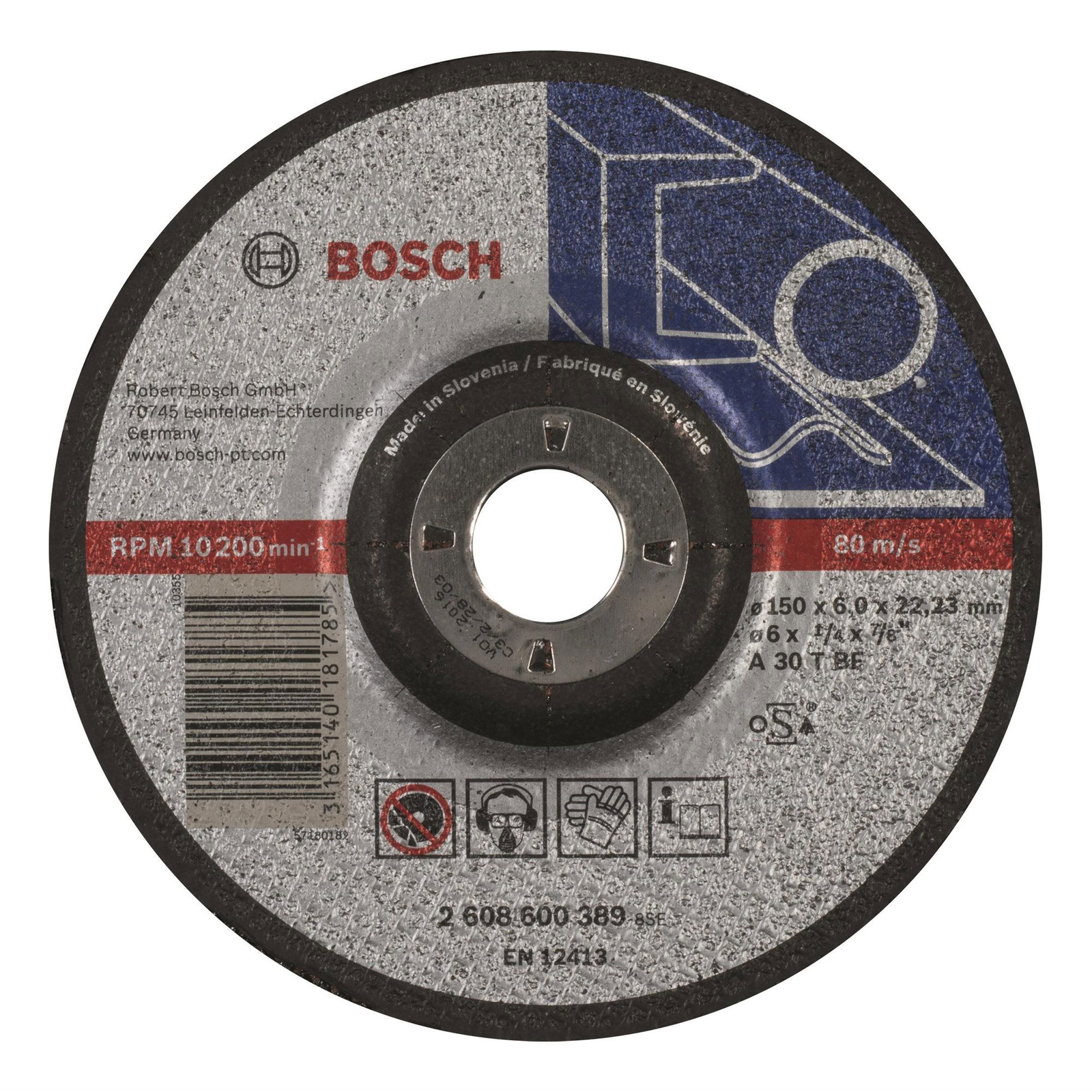 BOSCH 2608600389 Expert for Metal A 30 T BF profilozott nagyolótárcsa 150 mm, 6,0 mm (2.608.600.389)