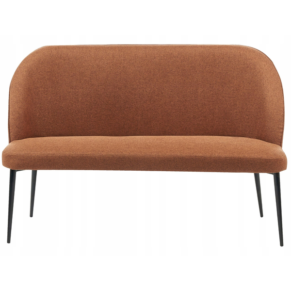 Beliani Ławka tapicerowana 2-osobowa brązowa OSBY