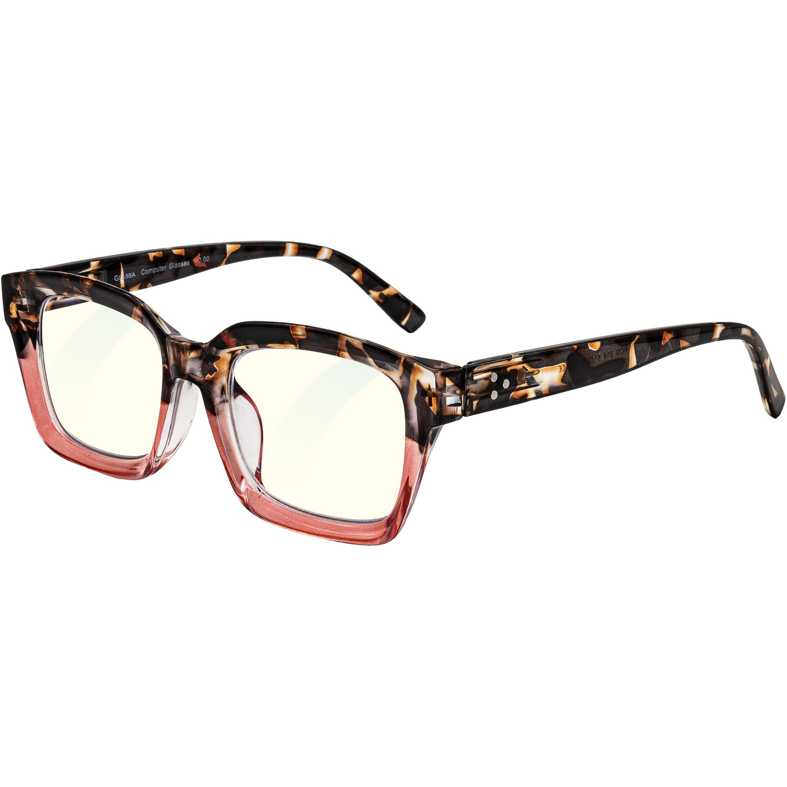 GLASSA Blue Light Blocking Glasses PCG 014, +0,00 dio, red pattern (8592857144003)