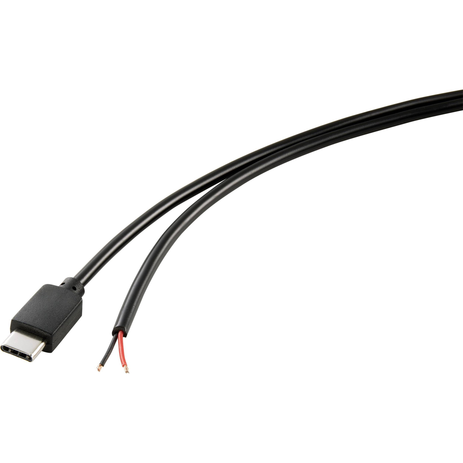 TRU COMPONENTS Áramkábel Raspberry Pi® [1x USB-C® dugó - 1x Kábel, nyitott végekkel] 1.00 m Fekete (TC-8990604)