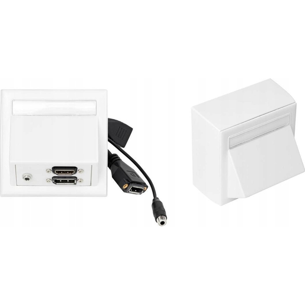 Vivolink WI221292 presa energia HDMI + DisplayPort + 3.5mm Bianco