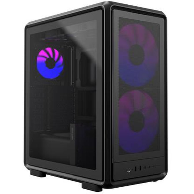 Cooler Master MasterFrame 500 Mesh AR Midi torony Számítógép ház Fekete 3 előre telepített LED-hűtő, Oldalsó szélvédő, Porszűrő (MF500M-KHNN-S01)