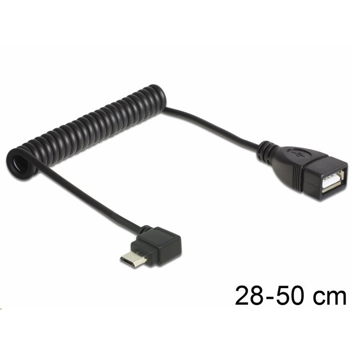 Delock 83354 USB micro-B apa > USB 2.0-A anya OTG csavaros kábel