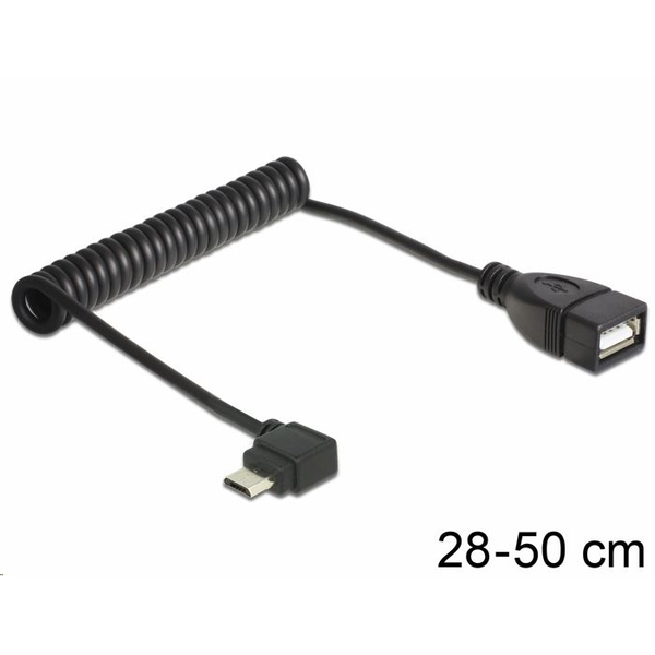 Delock 83354 USB micro-B apa > USB 2.0-A anya OTG csavaros kábel