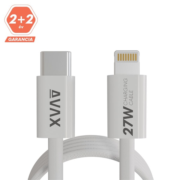 AVAX CB611W MAGNETY 27W 1m USB-C - Lightning adat- és töltőkábel (AVAX CB611W)
