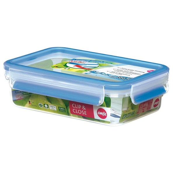 EMSA 508539 Lebensmittelaufbewahrungsbehälter Rechteckig Box 0,8 l Transparent 8 Stück(e)