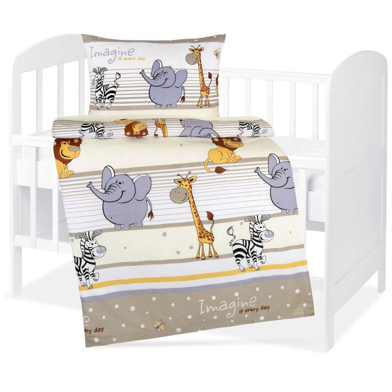 Bellatex Agáta 90/038 gyerek ágyneműhuzat, szafari, bézs, 90×135, 45×60 (12435)