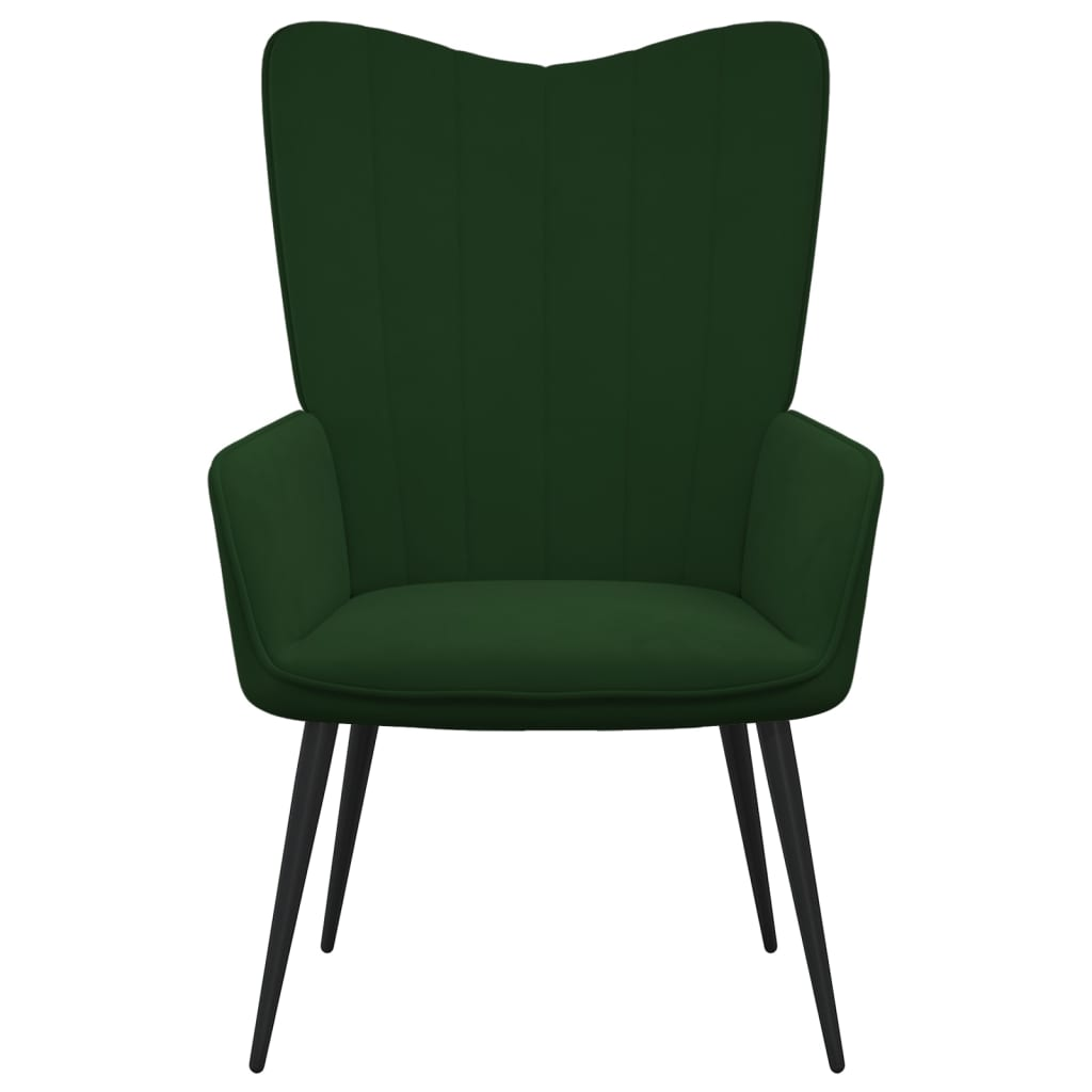 sötétzöld bársony pihenőszék (327679)