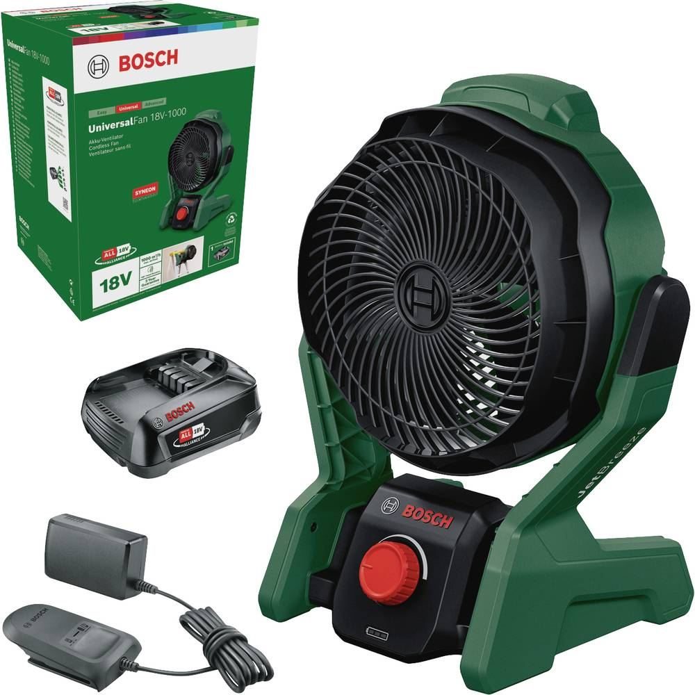 Bosch Home and Garden UniversalFan 18V-1000 Akkus ventilátor Zöld, Fekete, 06039E1001 (06039E1001)