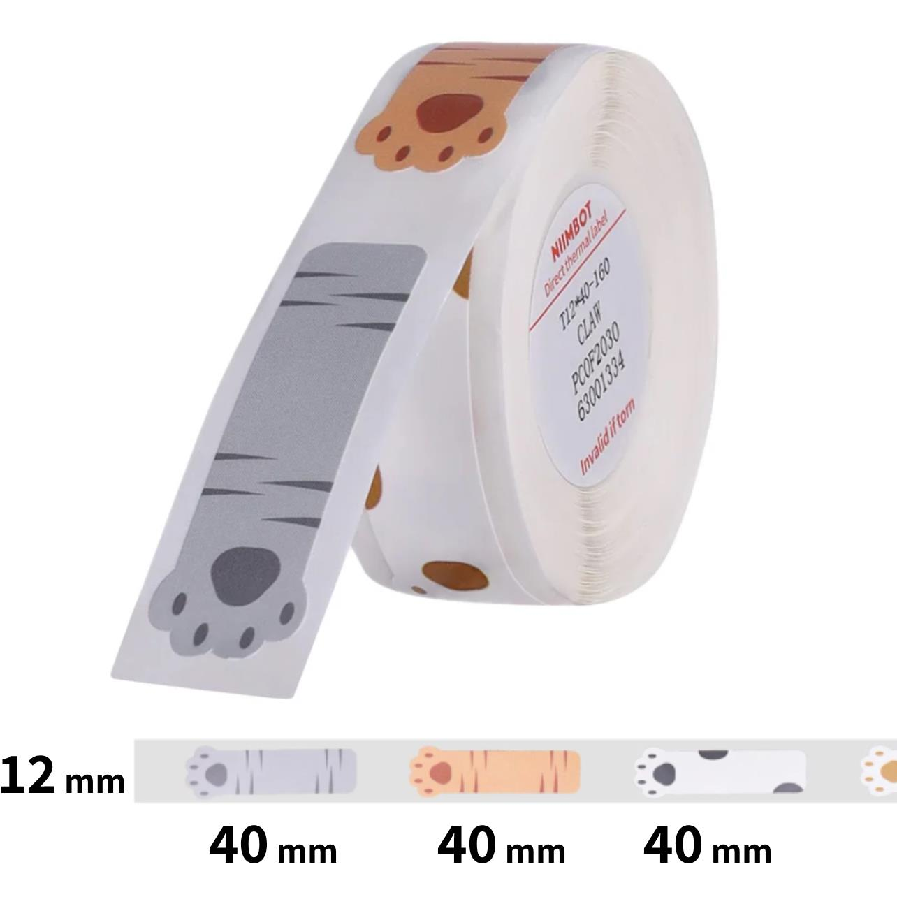 Niimbot T 12x40mm 160 darab, Mancsok D11, D11-M, D110, D110-H-hoz (A2A78431801)