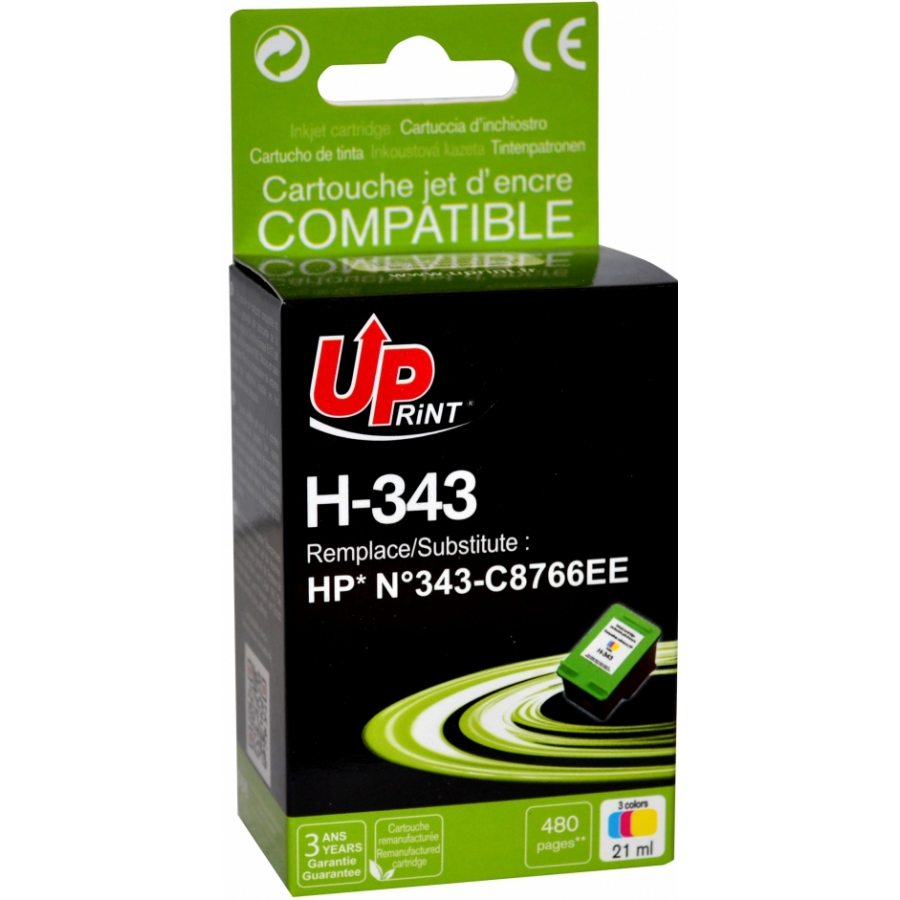 UPrint (HP 343) Tintapatron - Tri-Color (H-343CL-UP)