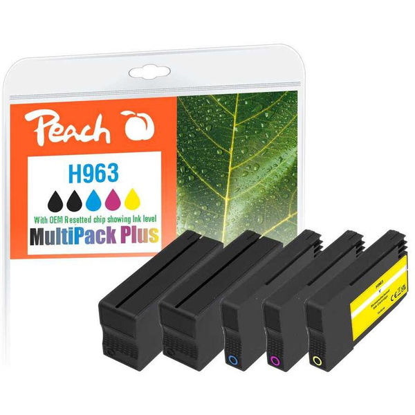 Peach 6ZC70AE inktcartridge 5 stuk(s) Compatibel Zwart, Cyaan, Magenta, Geel