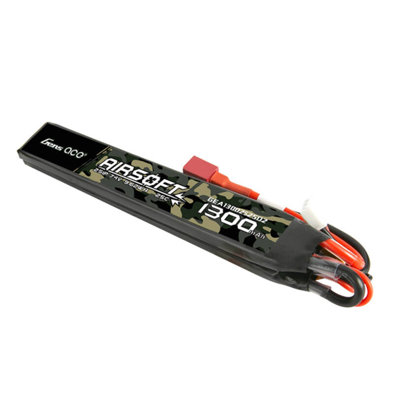 Gens Ace GEA13002S25D2 25C 2S1P T Airsoft Lipo akkumulátor (7.4V / 1300mAh) (GEA13002S25D2)