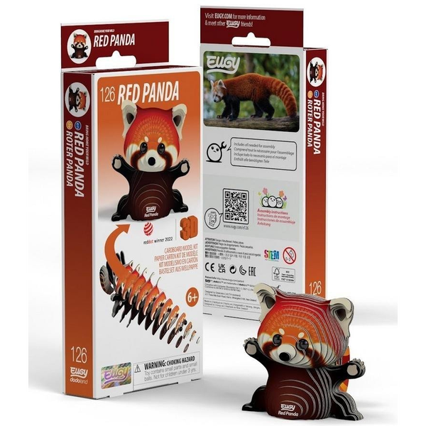 EUGY 3D puzzle játék 44 darabos Vörös panda