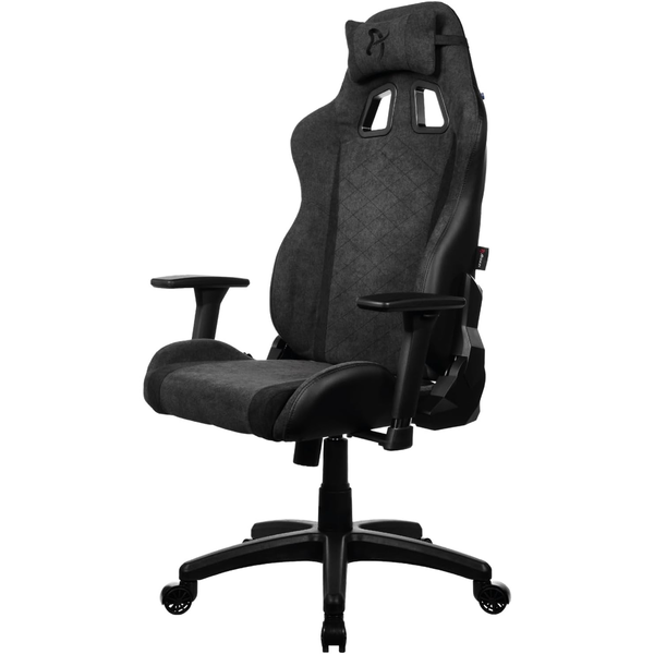 Scaun de gaming AROZZI Avanti din țesătură moale, gri închis, 120 kg