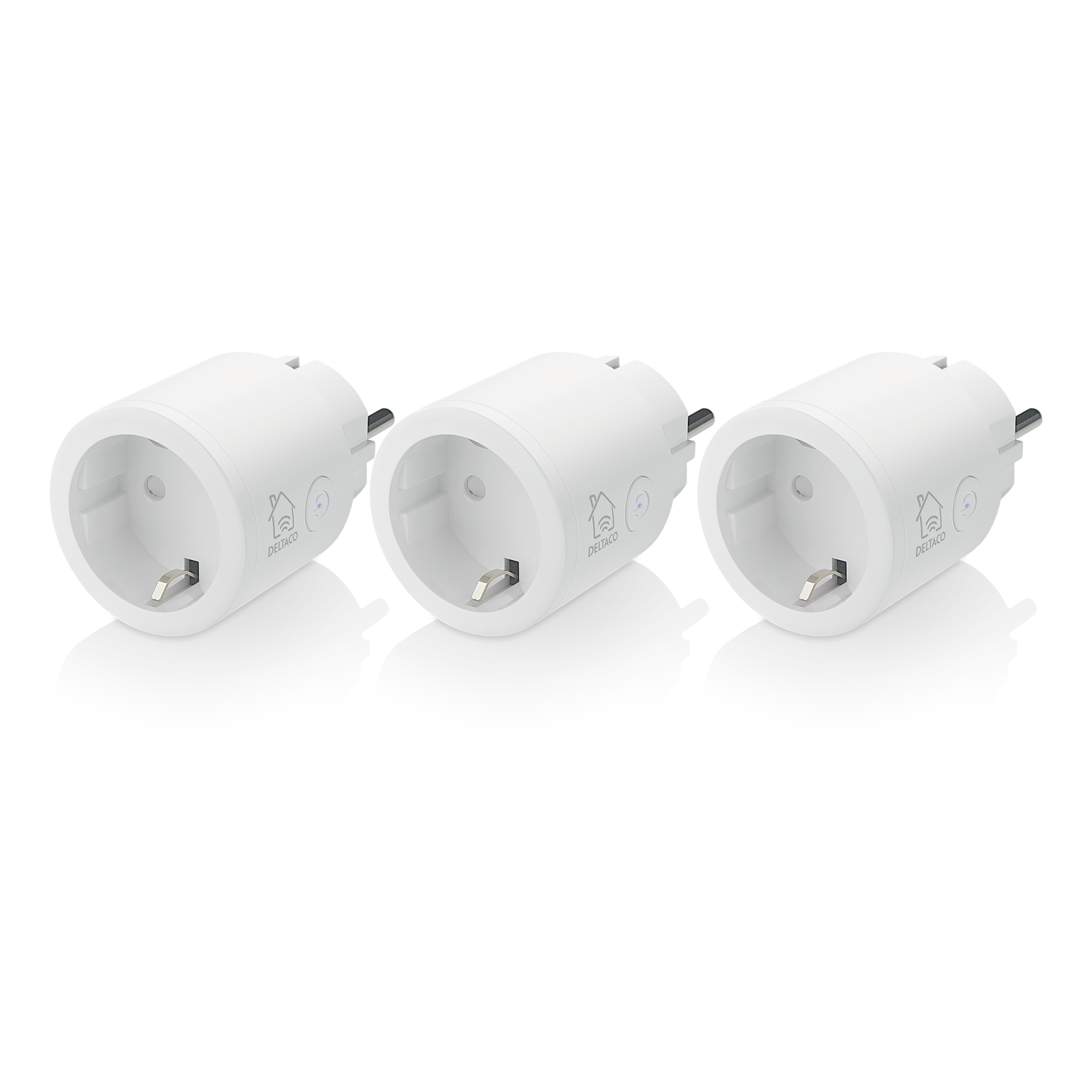 Deltaco Smart Home SH-P01-3P Okos konnektor (3db / csomag) (Bontott) (SH-P01-3P/bontott)