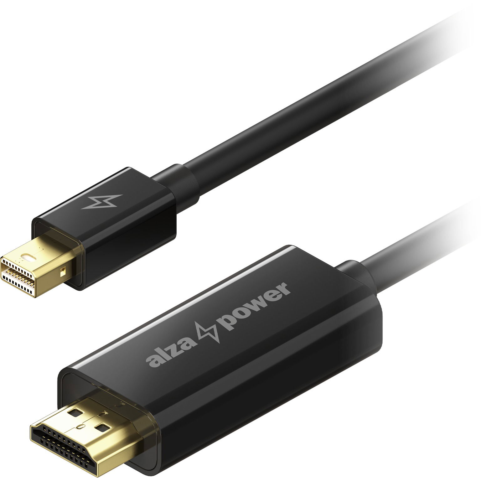 AlzaPower Core MiniDisplayPort to HDMI 4K 3m - fekete (APW-CBMDPHD030B)