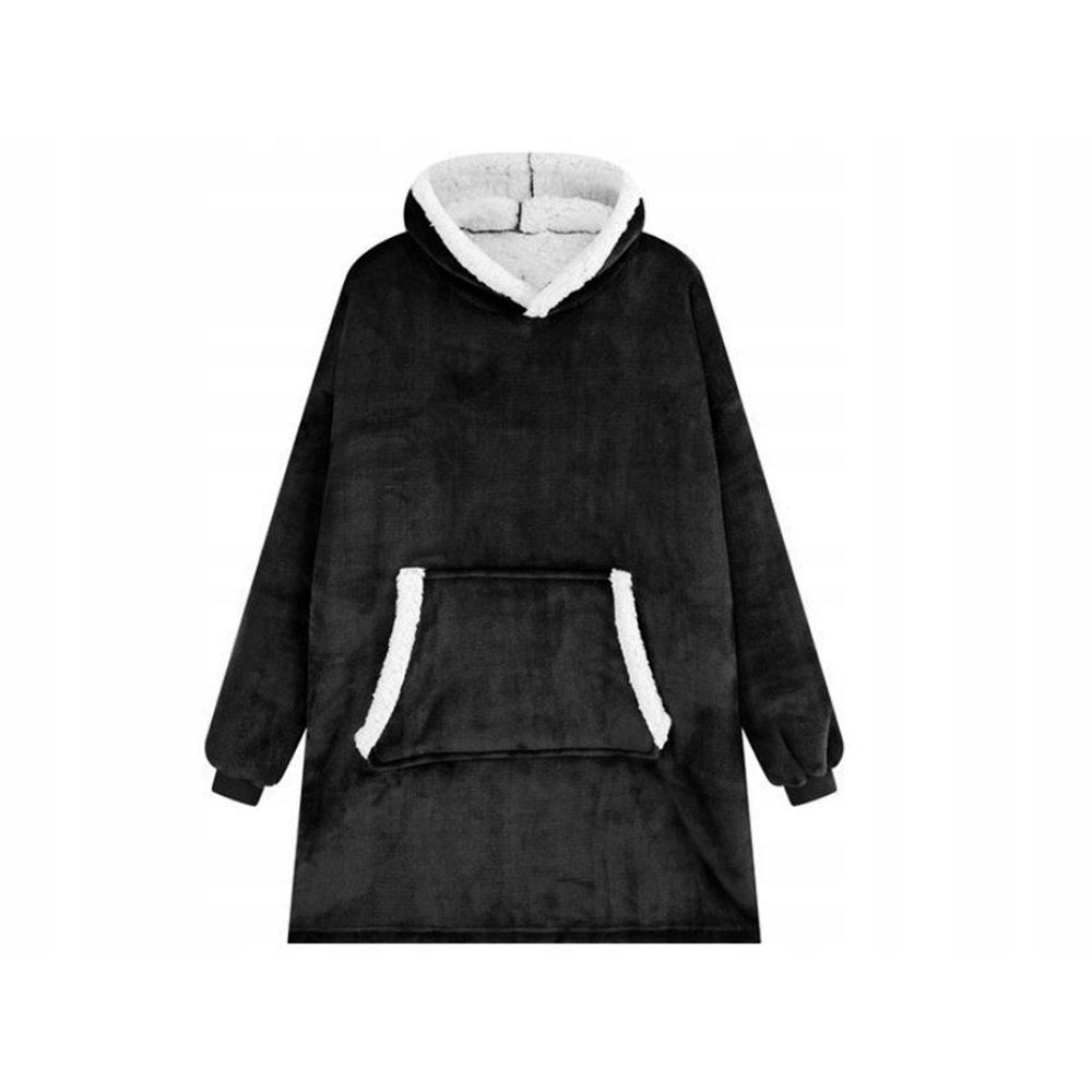 Verk 24558 TV kapucnis pulóver, oversize, fekete (5907451366165)
