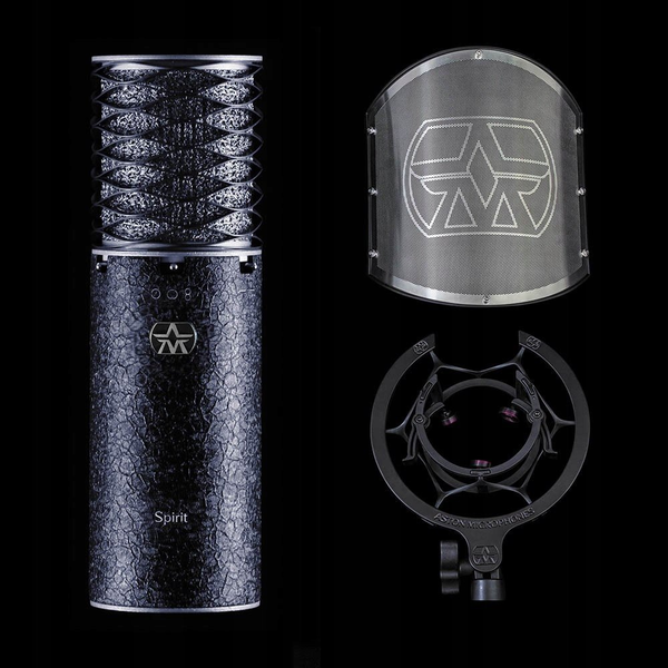 Aston Microphones Spirit Black Bundle Mikrofon pojemnościowy + pop filtr
