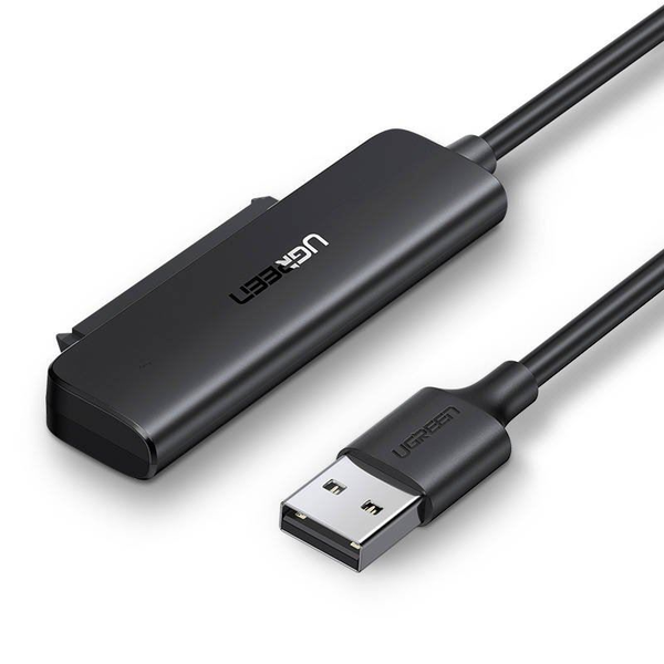 USB кабел адаптер Ugreen, CM321 USB 3.0 (T) към S-ATA (T), 50 см, USB адаптер към HDD S-ATA 2.5, Черен