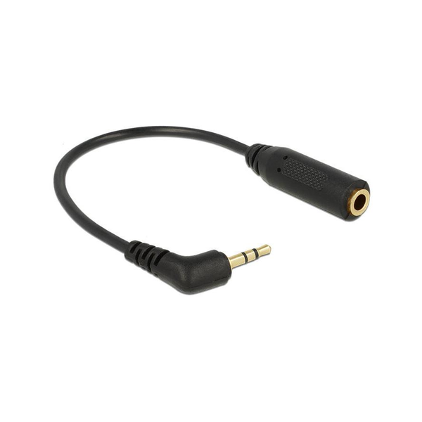 DELOCK Klinkekabel 3,5mm -> 2,5mm 90° Bu/St 0.17m 4Pin/3P
