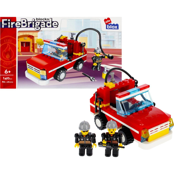 AlleBlox - Fire Brigade Tűzoltóautó 140 db-os Építőkocka Játékszett AB1010 