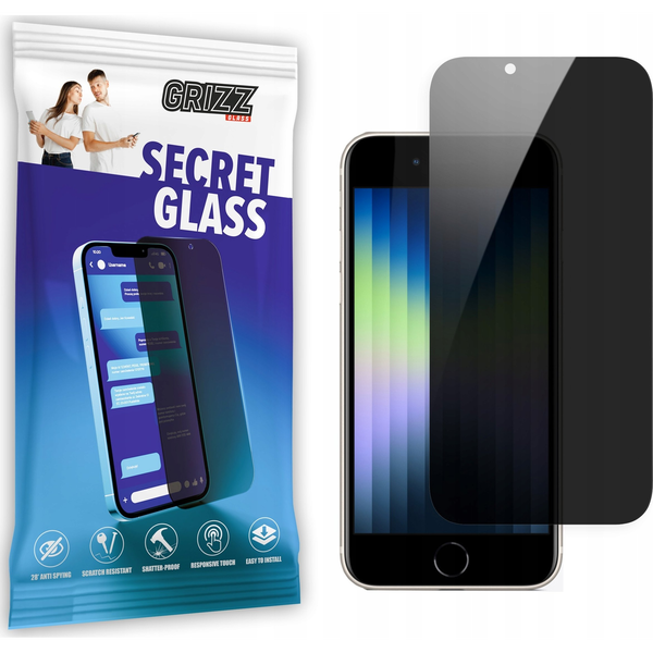  GrizzGlass Szkło prywatyzujące GrizzGlass SecretGlass do Apple iPhone SE 2020