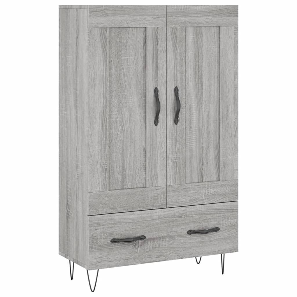 szürke sonoma szerelt fa magasszekrény 69,5 x 31 x 115 cm (830322)