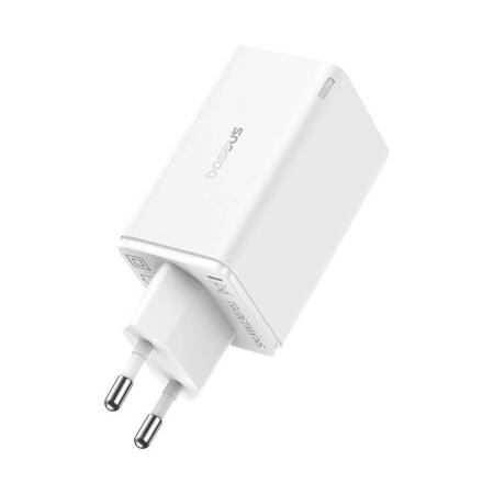 Nabíječka do sítě univerzální Baseus GaN6 Pro 2x USB-C + 2x USB 65W bílá