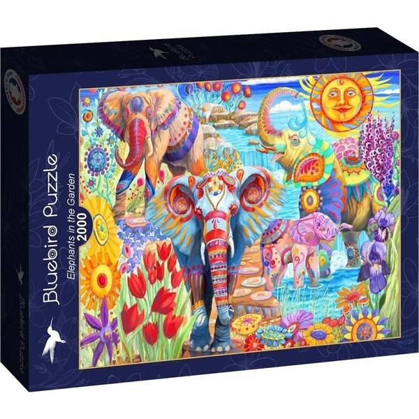 Bluebird 2000 db-os Puzzle - Elephants In The Garden (90015)
