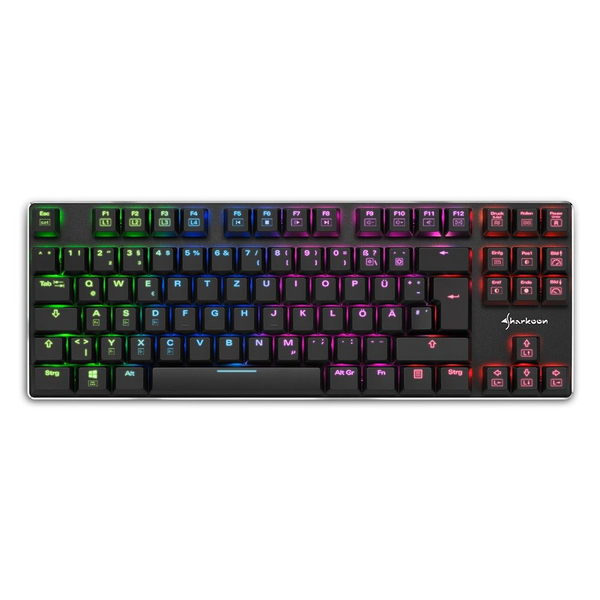 Sharkoon PureWriter TKL RGB Blue German клавиатура USB (4044951021512) (4044951021512)