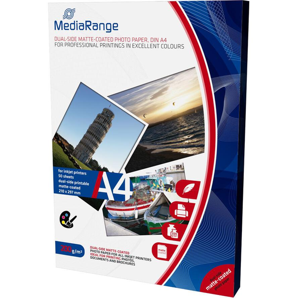 Fotopapír MediaRange fotopapír 50 ks 200 g/m² matný