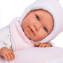 Llorens Mimi újszülött sírós lány baba holdacska alakú párnával 42cm (74052)