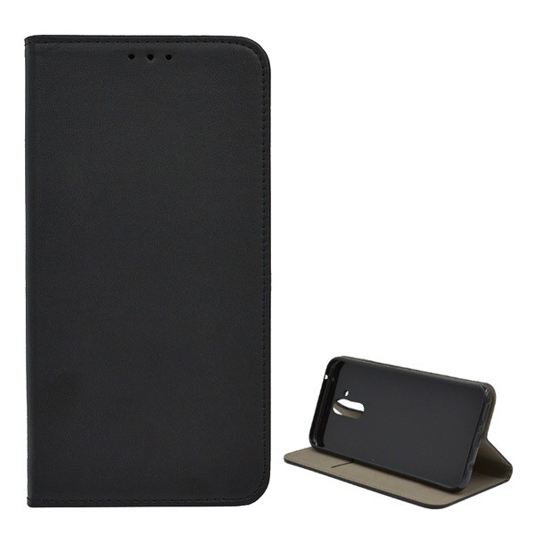 Калъф за телефон, Кожен, Черен, За Huawei Mate 20 Lite