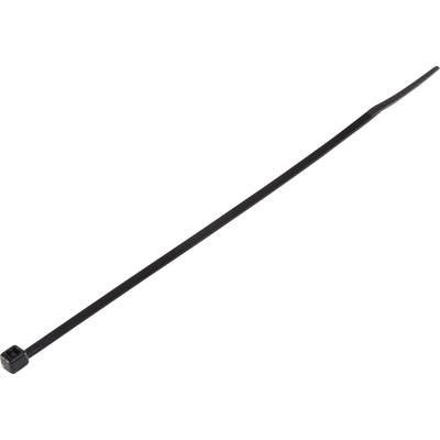 TRU COMPONENTS TC-6645792 Kábelkötöző 142 mm 2.50 mm Fekete Időjárásálló 100 db (TC-6645792)